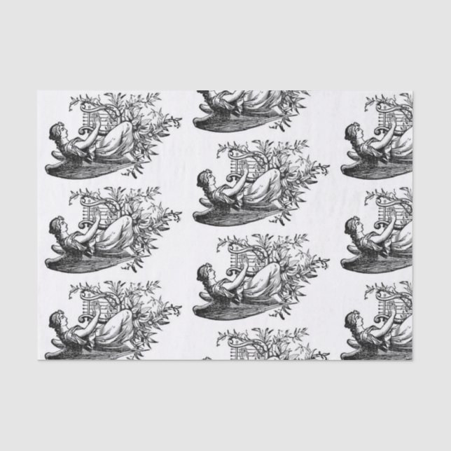 Engel mit Harn- und Flora-Gewebe Seidenpapier (Vorderseite)