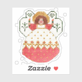 Engel mit Kerzen Aufkleber