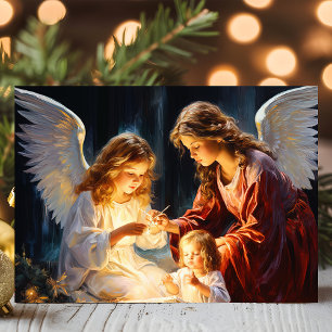 Engel mit Kind Geburtszenen Weihnachten
