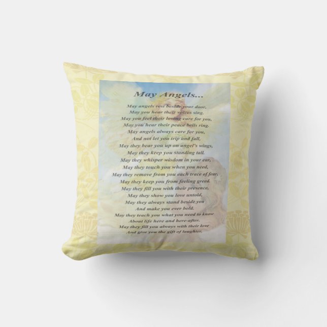 Engel mit Kranz Kissen (Vorderseite)