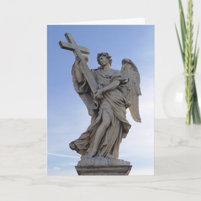 Engel mit Kreuz, Rom, Italien - Karte (Vorderseite)