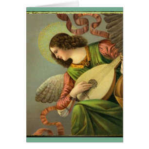 Engel mit Mandoline malend