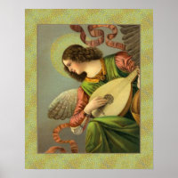 Engel mit Mandoline malend