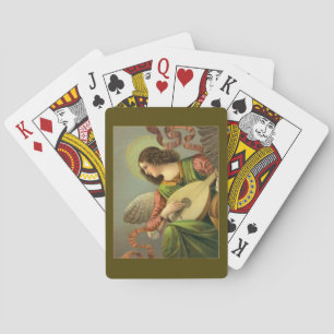 Engel mit Mandoline spielenden Karten Spielkarten