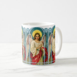 Engel mit rosa Band Triptychon Kaffeetasse