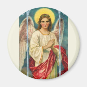 Engel mit rosa Band Triptychon Magnet