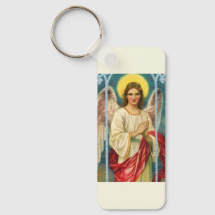 Engel mit rosa Band Triptychon Schlüsselanhänger