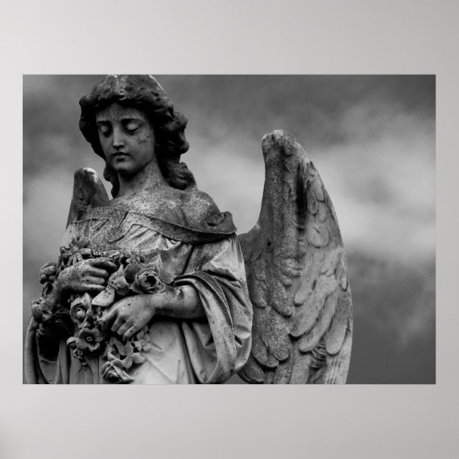 Engel mit Rose Poster (Vorne)