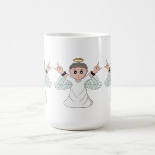 Engel mit starker Musik Kaffeetasse