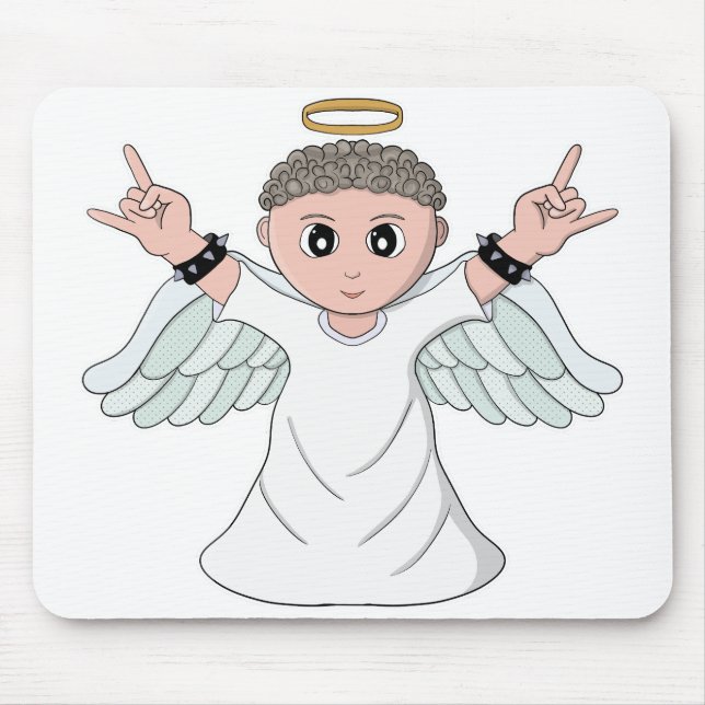 Engel mit starker Musik Mousepad (Vorne)