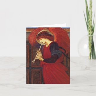 Engel mit Trompete, Burne-Jones schöne Kunst Feiertagskarte