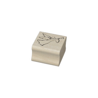Engel mit Trumpet-Briefmarke Gummistempel