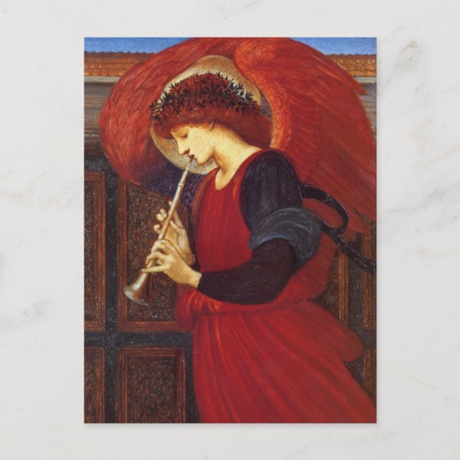 Engel mit Trumpet, Burne-Jones Fine Art Postkarte (Vorderseite)