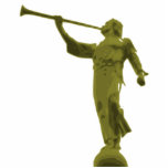 ENGEL MORONI FREISTEHENDE FOTOSKULPTUR<br><div class="desc">ENGEL MORONI mit Trompete</div>