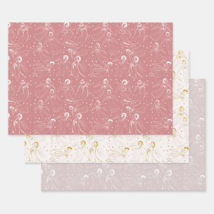 Engel Muster Set I Geschenkpapier Set