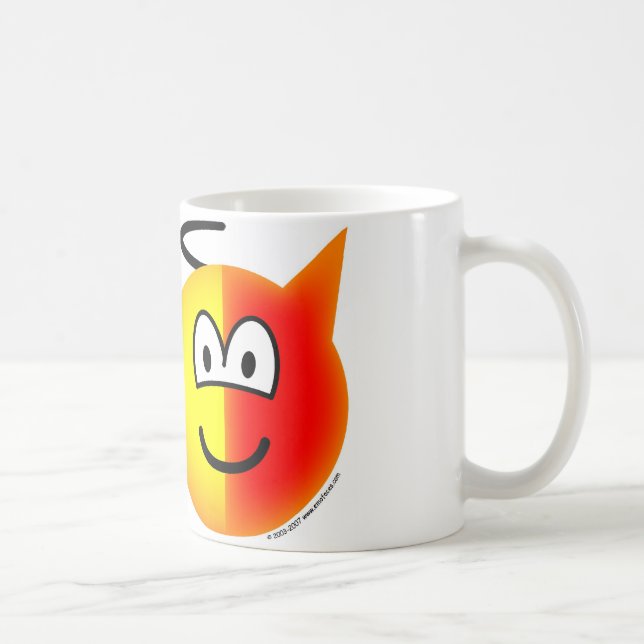 Engel oder Teufel Emoticon Kaffeetasse (Rechts)