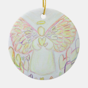 Engel of Hearts Keramik Ornament