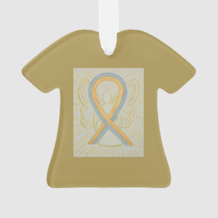 Engel-Ornamente aus Gold und Gray Awareness Ornament