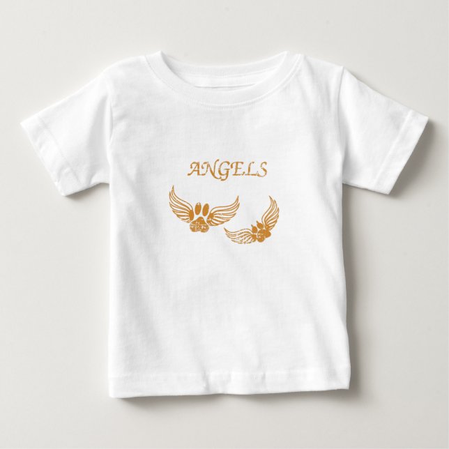 Engel-Pfoten Baby T-shirt (Vorderseite)