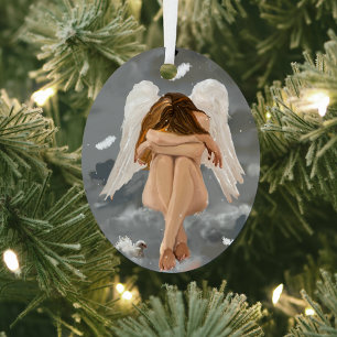 Engel, ruhend! Keramik-Ornament Ornament Aus Metall