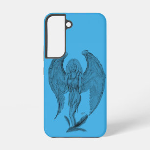Engel Schwarz-Blau-Design Samsung Galaxy Hülle