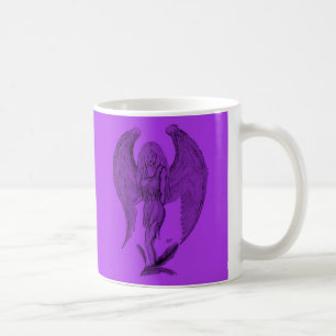 Engel Schwarz und lila Gestaltung Kaffeetasse