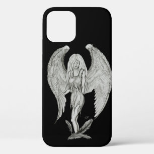 Engel - Schwarz-Weiß-Design Case-Mate iPhone Hülle