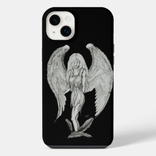 Engel - Schwarz-Weiß-Design iPhone 14 Plus Hülle