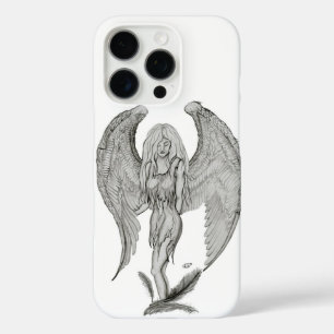 Engel - Schwarz-Weiß-Design iPhone 16 Pro Hülle