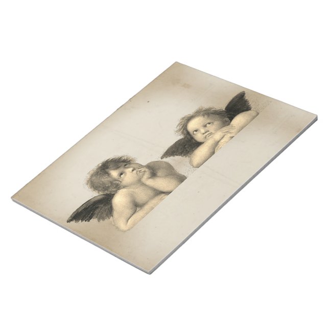 Engel - Shabby Chic - Raphael - Raffael Notizblock (angewinkelt)