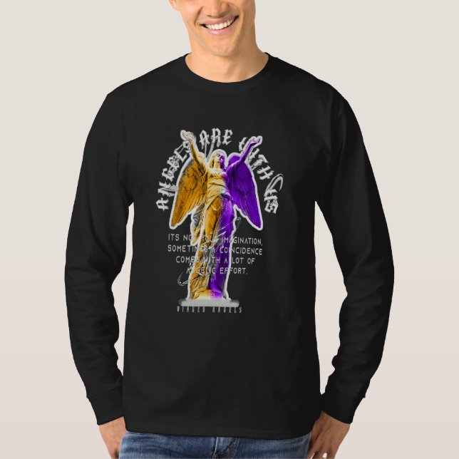 Engel sind mit uns traurige ästhetische Edgy Stree T-Shirt (Vorderseite)