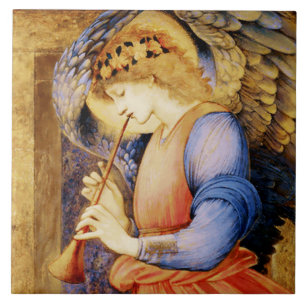 „Engel spielt Flageolett“ von Edward Burne Jones Fliese