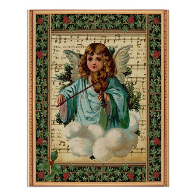 Engel spielt Violine Poster (Vorderseite)