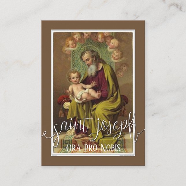 Engel St Joseph Jesus Memorare Gebets-heilige Visitenkarte (Vorderseite)