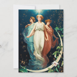 Engel, Sterne, Frauen, der Mond Weihnachten Religi