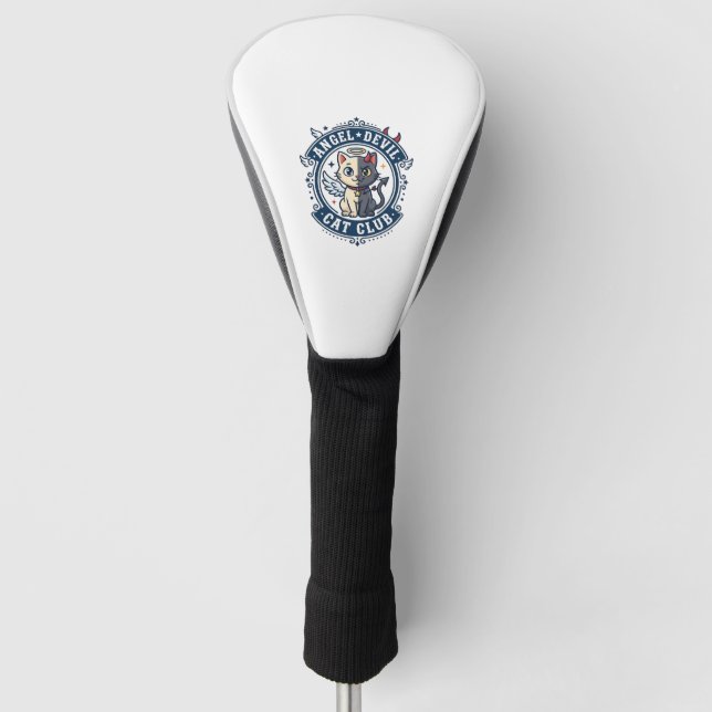 Engel Teufel Katze Katze Mutter Geschenk Idee - En Golf Headcover (Vorderseite)