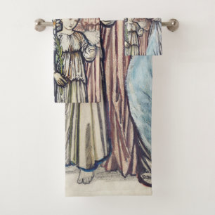 Engel und Kinder von Sir Edward Burne-Jones Badhandtuch Set