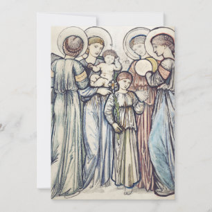Engel und Kinder von Sir Edward Burne-Jones Einladung