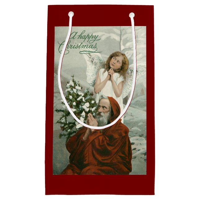 Engel und Weihnachtsbeutel Kleine Geschenktüte (Vorderseite)