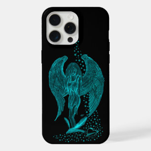 Engel verloren in Liebe, Schwarz und Grün Design iPhone 15 Pro Max Hülle