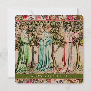 Engel Vintage-Blumen-Remix Feiertagskarte