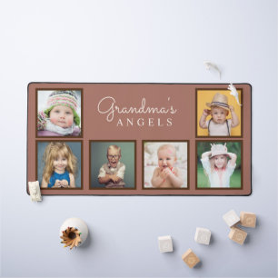 Engel von Oma sechs Fotos Großkinder Schreibtischunterlage