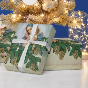 Engel Weihnachten Mery und Jesus im Kerzenlicht Geschenkpapier