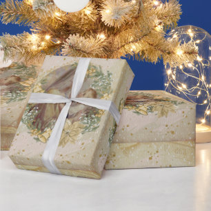 Engel Weihnachten Mutter und Kind Geschenkpapier