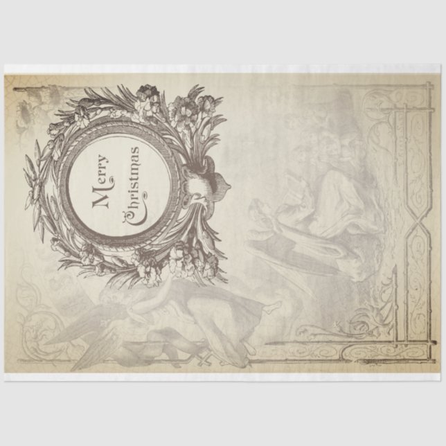 Engel Weihnachtsmöbeldekus Papier (Vorderseite)