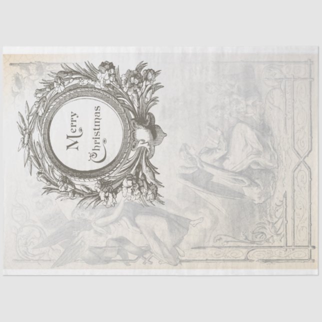 Engel Weihnachtsmöbeldekus Papier (Vorderseite)