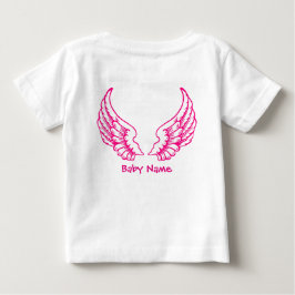 Engel Wings Baby-rosa NamensT - Shirt