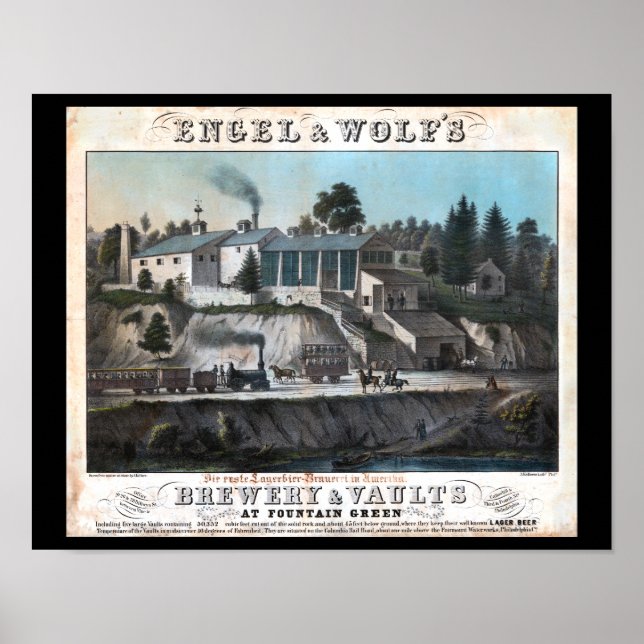 Engel Wolfs Brauerei Philadelphia PA Print Poster (Vorne)