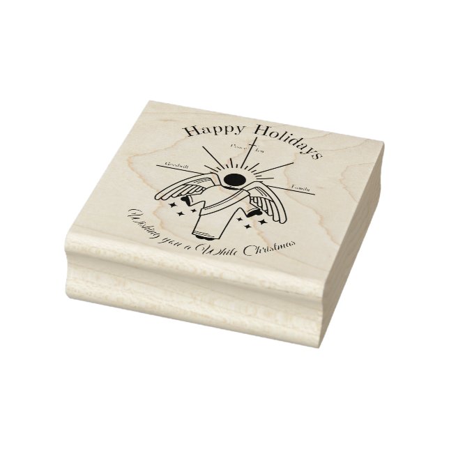 Engel wünscht dir eine weiße Weihnachtszeit Gummistempel (Stempel)