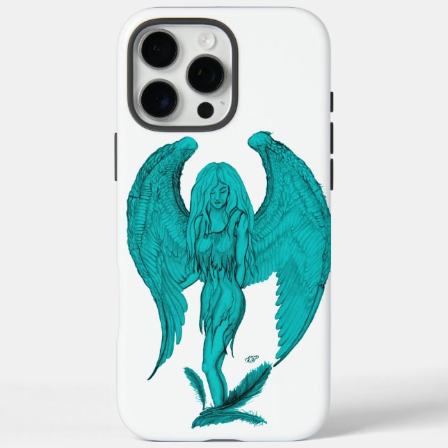 Engel, Zeichnend Stift iPhone 16 Pro Max Hülle (Rückseite)